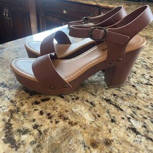 Soda Brown Platform Heels
